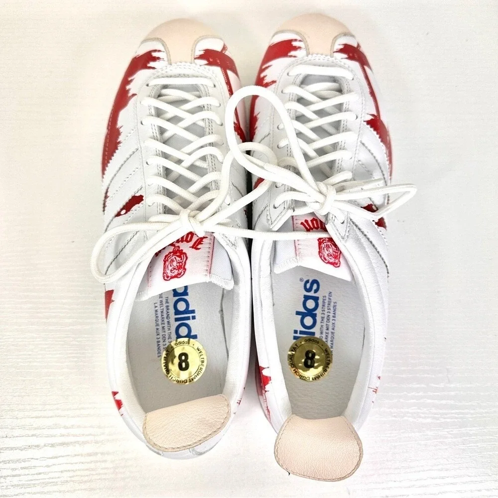 Adidas Originals Gazelle Vintage London Sneakers Size 8.5 Men Red/White‎